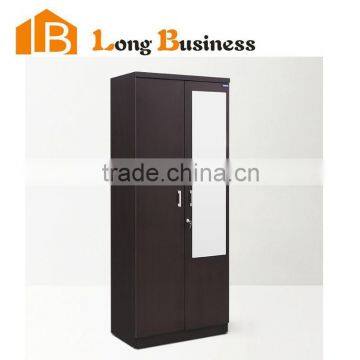 LB-DD3105 Factory direct sale MDF 2 doors wardrobe with mirror door