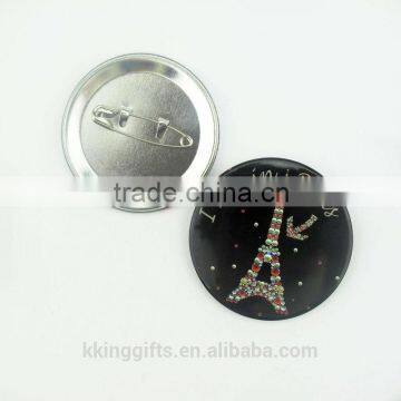 Meaningful Gifts Wedding Paris Eiffel Tower Design Collar Tinplate Button Badge photo-2
