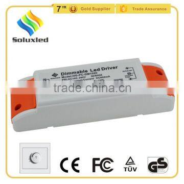 External Close Frame 20W Plastic LED Transformer 600mA Constant Current 0-10V Dimmalbe Driver LED