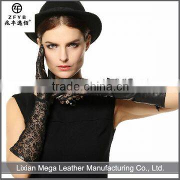 China wholesale high quality black lace gloves