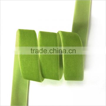 High quality single or double face velvet ribbon with solid color