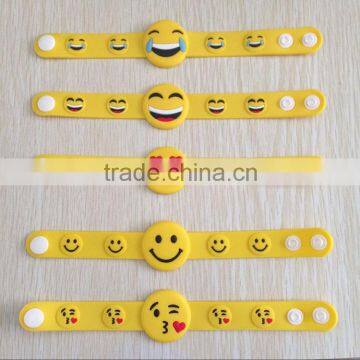 Newest Soft Pvc Emoji Face Bracelet