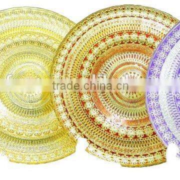 Wholesale Charger Plate/show plate/under plate/dinner plate/candle plate/cheap plate in Color Painted by Spinning