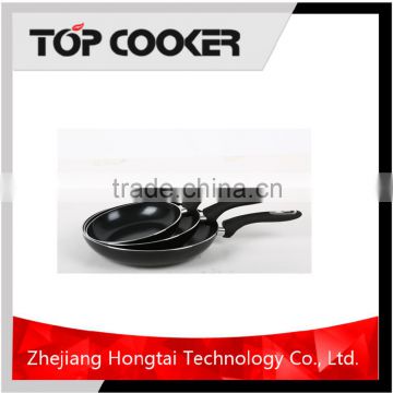 Aluminum press black ceramic frying pan