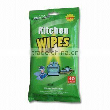 Disposable lint free Household cleaning cloth/kitchen cleaning wipes/car cleaning wet wipes