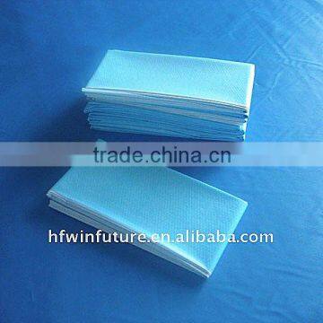 Waterproof paper wiht PE film bed sheet for hospital