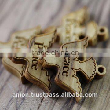 Olive Wood Small Jerusalem Jewelry Dove Pendant photo-6