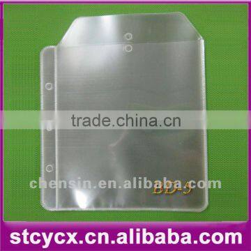 blu ray movie disc plastic sleeve Clear PP material cd sleeve with cd duplication