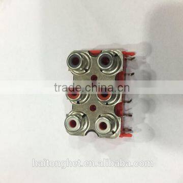 rca jak AV socket double-six-hole socket RCA jack video