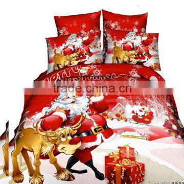 Cartoon Santa ChristmasTheme 3D Printed Bedding Set