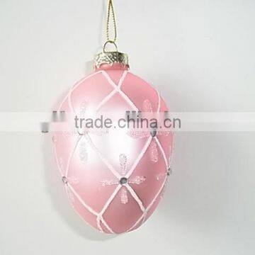 brilliant glass easter egg with decorations