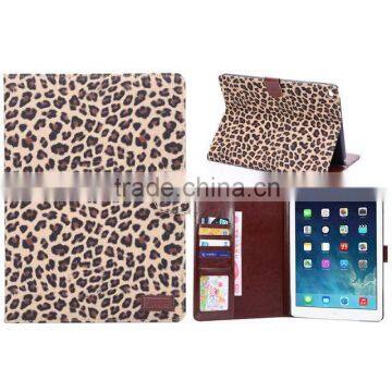 Leopard ultra thin leather case for ipad air 2