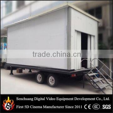 Popular 5D mobile cinema playhouse on truck with 6 seats