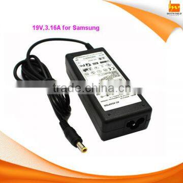 19V 3.16A 60W replacement laptop charger for samsung