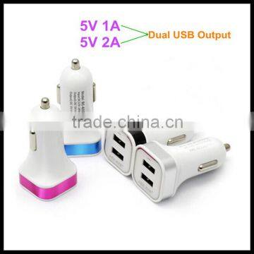 CE,RoHS Approved Real 2.1A Dual USB Car Charger