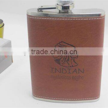 2014 New Hot ! ! ! Hip Flask With Leather Covered