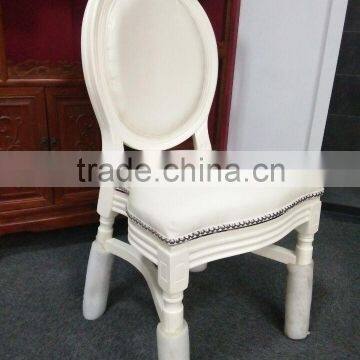Wood French Style Leather Dining chairs