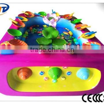 Indoor Lotus Pond kids magnetic fishing game machine for 14 kids together