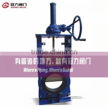 Cast iron Slurry Knife Gate Valve with Bevel Gear