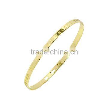 Memories Bangles With Customize Design Word 'NOTHING WILL WORK UNLESS YOU DO' With 4mm/7mm Width photo-3