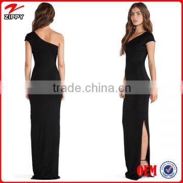 Women evening dress maxi dress sexy one shoulder dress woman wear