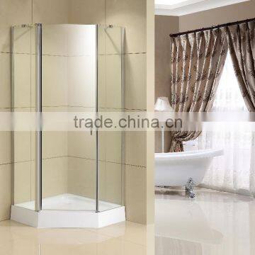 S268 frameless bathroom diamond pivot shower door