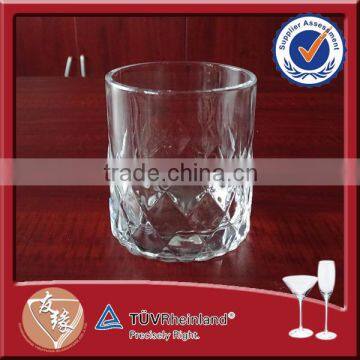 whisky embossed round drinking glass tumbler 410ml