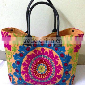 Beautiful Trendy Suzani embroidery beautiful tote shoppper's bag