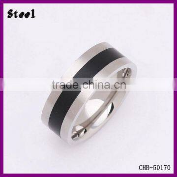 Fashion Best Selling Middel Black Area Ring Men