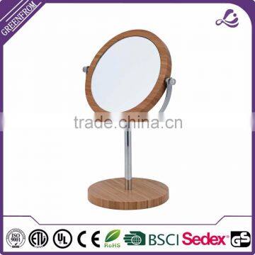 Double side wooden fashion makeup mirror