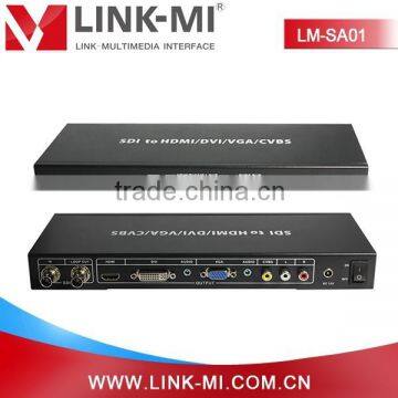 LINK-MI New Arrival LM-SA01 3G/HD/SD SDI to HDMI/DVI/VGA/CVBS Converter