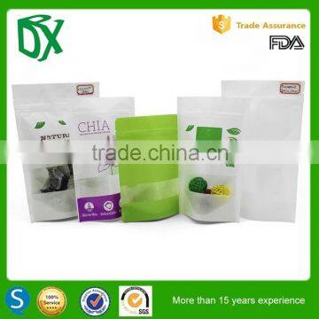 food grade custom printed kraft paper bag for cracker packaging bag from china factory