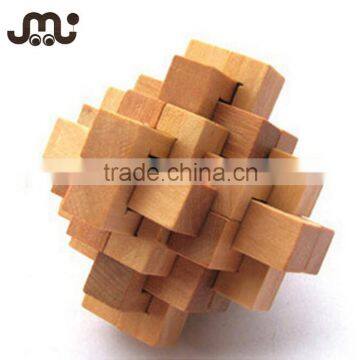 Interlocking 24 sticks wooden puzzle brain teaser