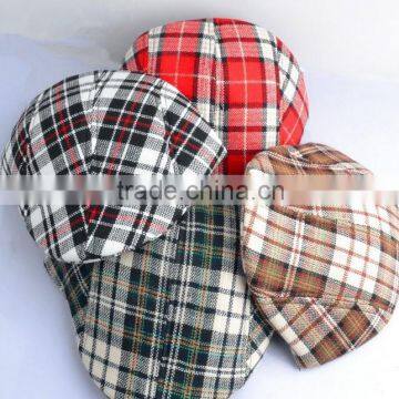 Fashion checkered children Peaked Cap