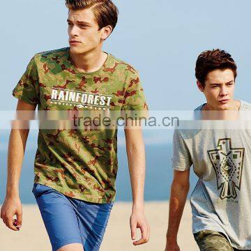 ERKE NEW Design Summer Mens Full Camo Round Neck Short Sleeve Cool t Shirt With 100% Cotton for Wholesale photo-6
