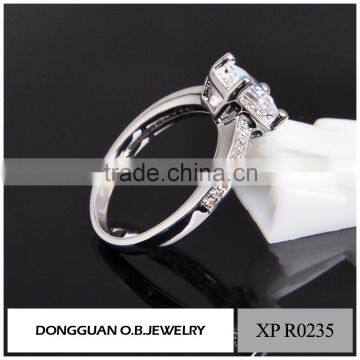 Personalized White Zircon Silver Ring Designs For Girl/Sterling Silver Ring photo-3