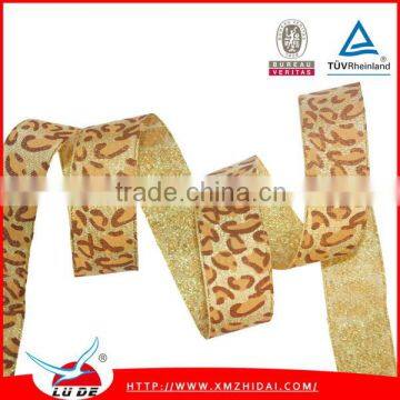 Wholesale Zebra Printed Metallic Ribbon
