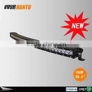 2015 new product curved led offroad light bar 180W very slim car roof top light bar