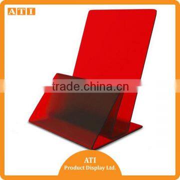 Hongkong Supplier factory wholesale red acrylic leaflet brochure holder