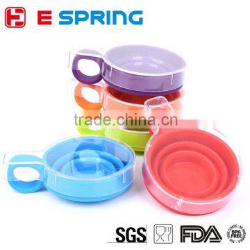 Silicone Cup With Lid For Travelling Camping Collapsible Cup