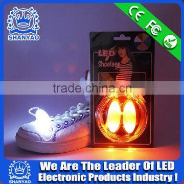 2016 Hot Sell LED Gift Shoelace For Sports Safety Usage