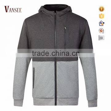 contrast two tone sports tracksuits dark light gray combined hoodies