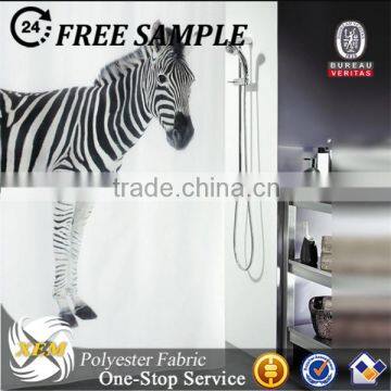 Animal print 3D shower curtain horse print