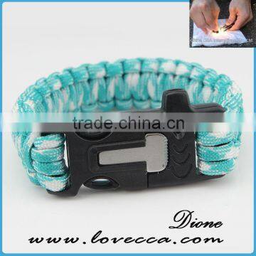 Multi color military braided paracord cheap survival bracelet with logo manufacturer