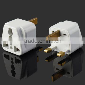 Universal Travel Adapter US AU EU to UK Plug Travel Wall AC Power Adapter 250V 10A Socket Converter White