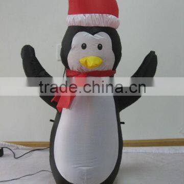 Singing inflatable Christmas penguin decoration