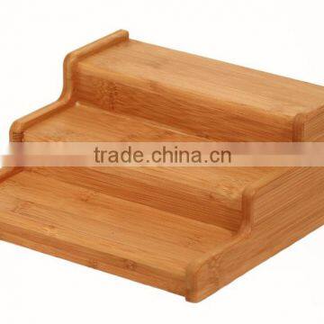 Classics 3-Tier Expandable Bamboo Spice Rack Step Shelf Organizer photo-2