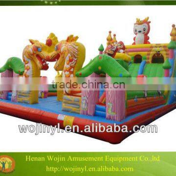 Attractive and lovely inflatable castle combo slide