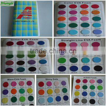 Colorful EVA Glitter With Paper Printed Glitter Goma EVA/Glitter EVA Foam Sheet/Glitter Foamy With Patterns