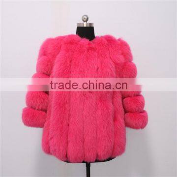 2016 new fashion factory price multi color winter top quality women real fox fur coat